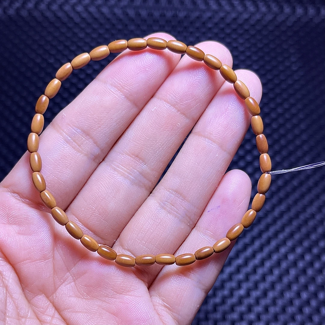 大米粒儿3×6mm橄榄核雕打磨手串米珠手链