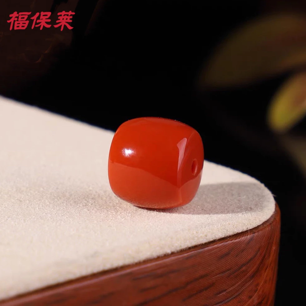 直径5至8.5mm精工瓦西柿子红南红直切单珠对珠腰珠隔珠DIY配饰