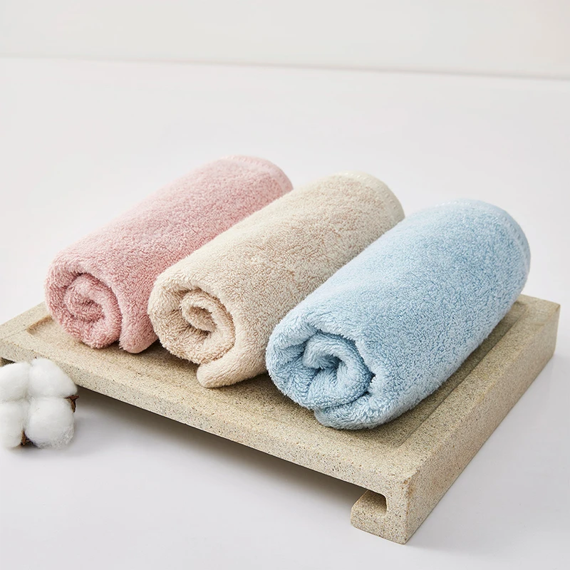 罗莱全棉云感素色抗菌方巾