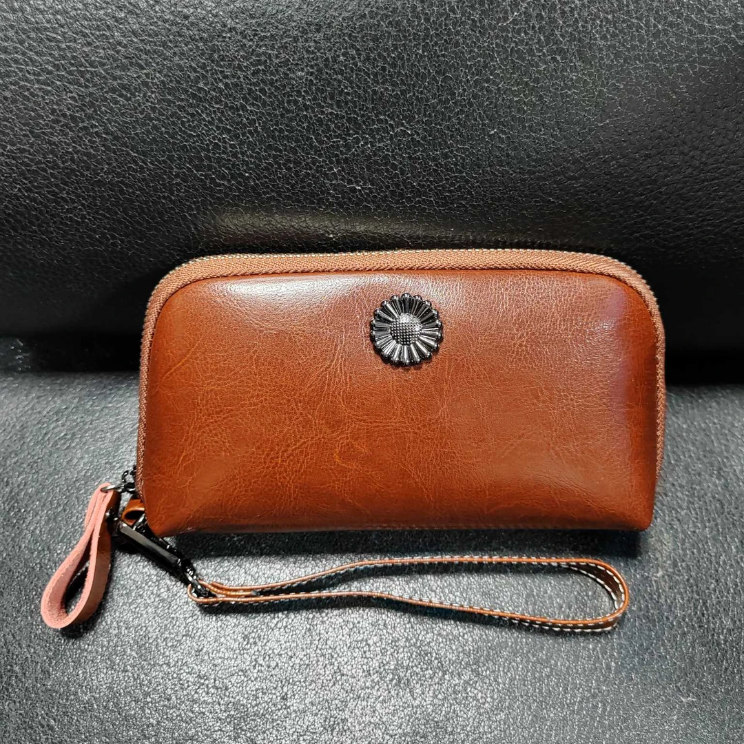 手拿包牛皮包手抓包时尚休闲女士纯手工长款百搭高档复古潮流简约