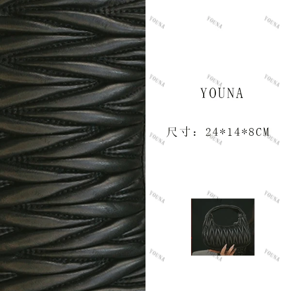 YOUNA/优娜【黑色】新款时尚手提包 HE-22229-1