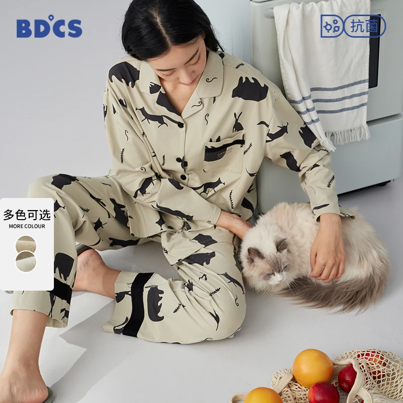 新款睡衣女春秋季纯棉长袖卡通高级感女款可外穿秋天家居服套装