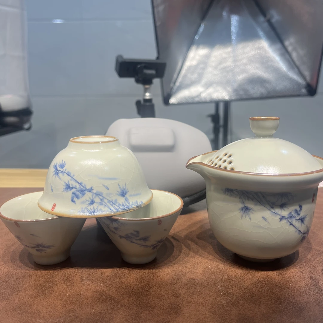 C247蓝竹子一壶三杯汝