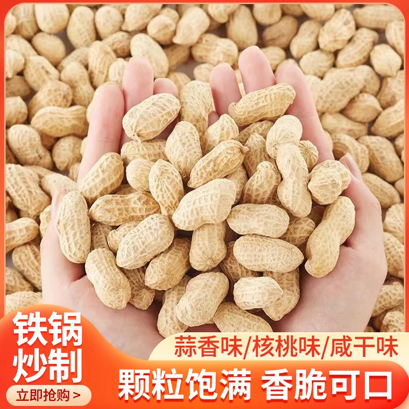 小珍珠蒜香/咸干/核桃味花生500g带壳五香坚果炒货休闲零食250g