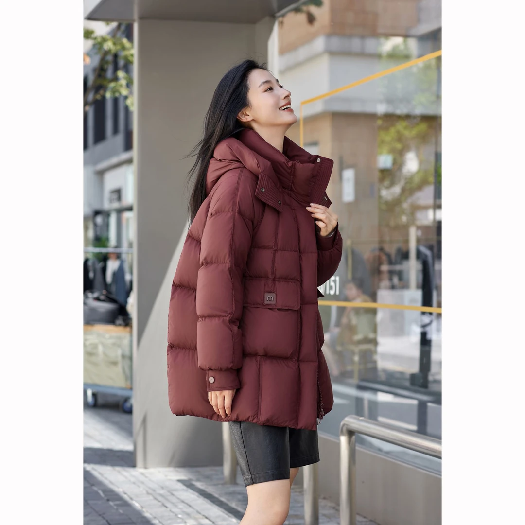 羽绒服2024冬季新款时尚气质设计感连帽保暖百搭加厚外套DYTF625