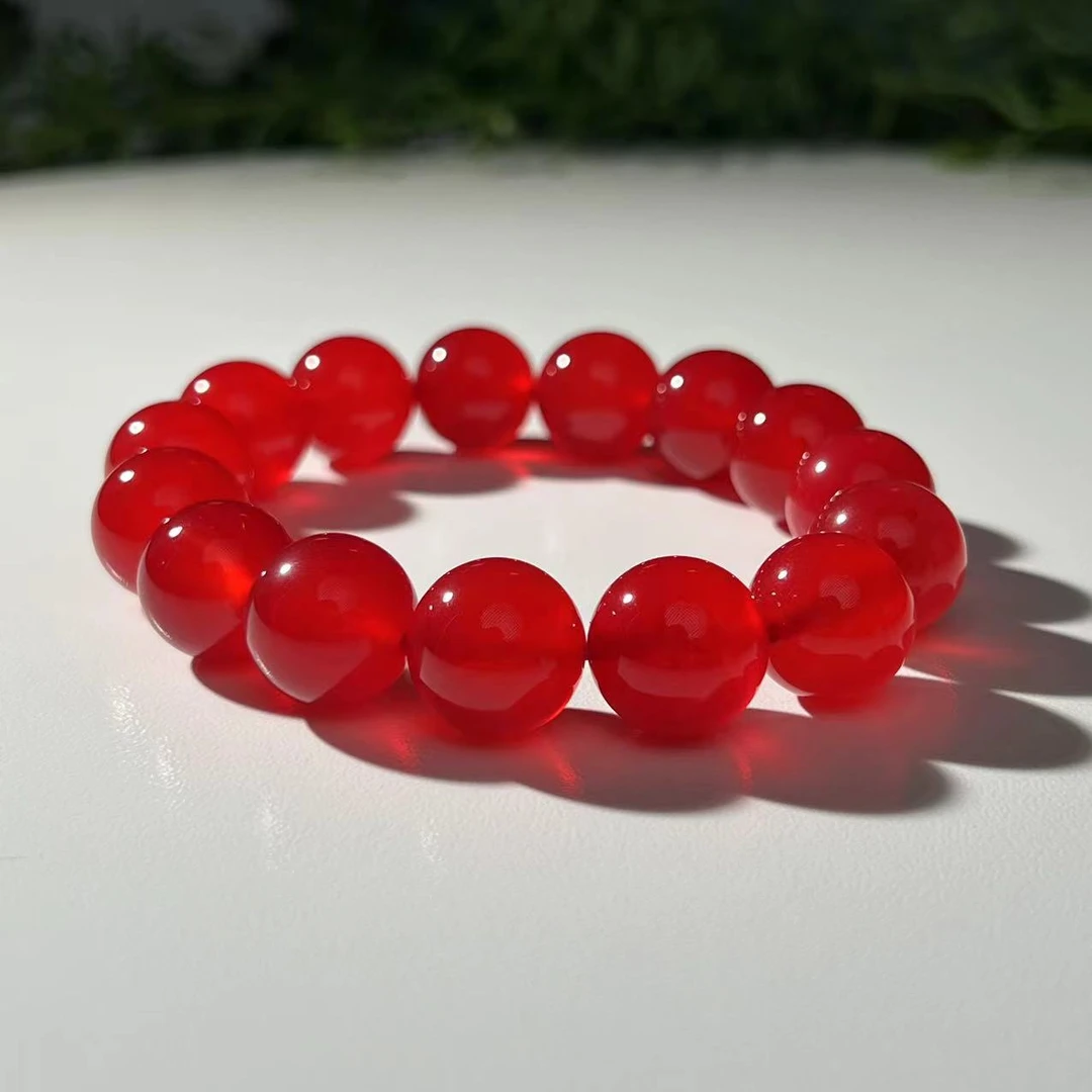 非金属仿水晶吊坠 L82轻奢气质百搭红手链