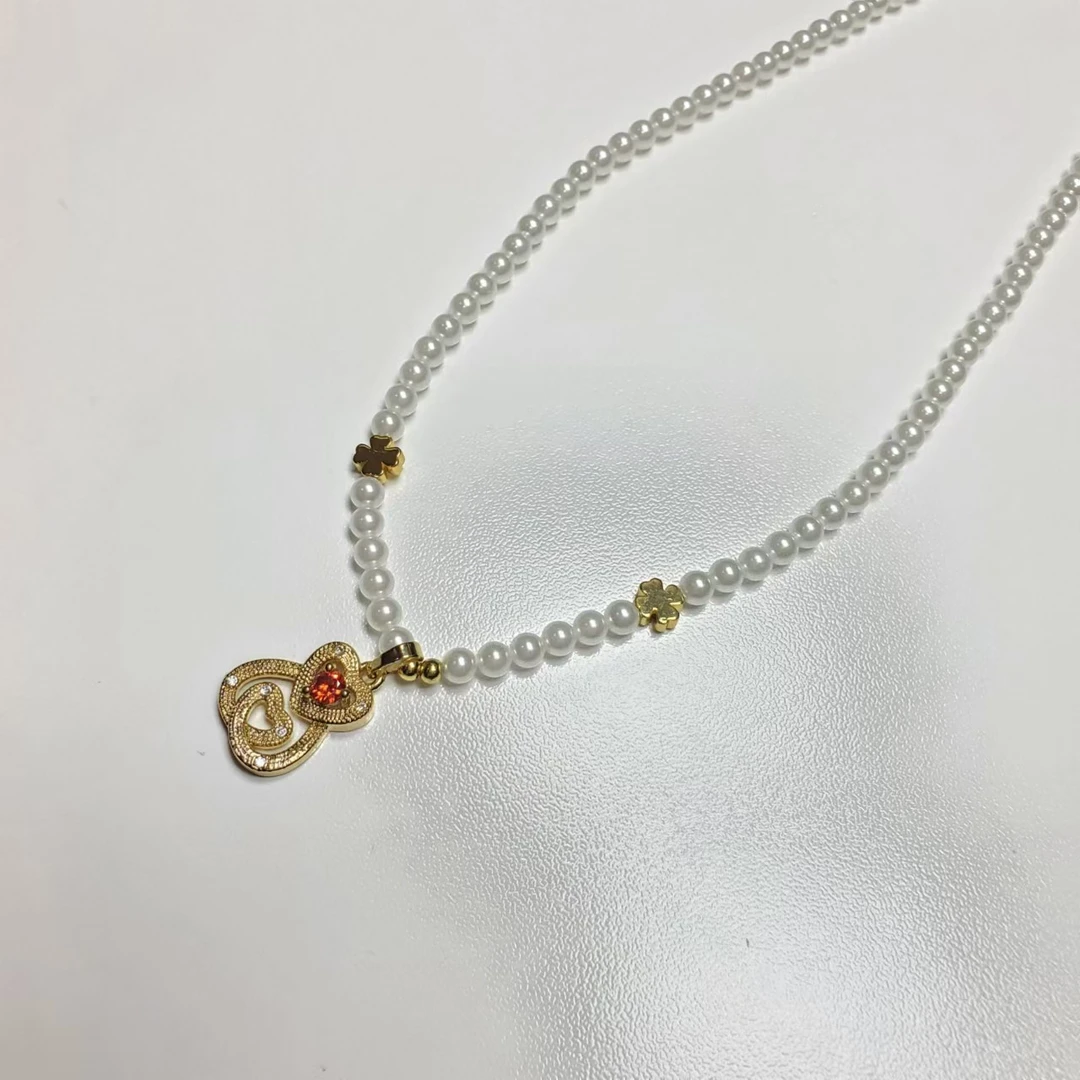 铜合金仿珍珠项链 J122轻奢气质百搭项链