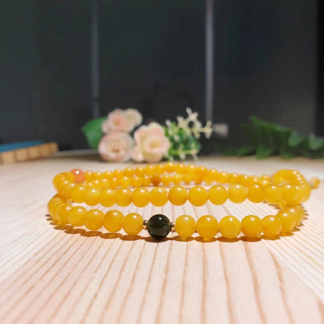 【赵小姐】K345 天然蜜蜡项链小众设计款