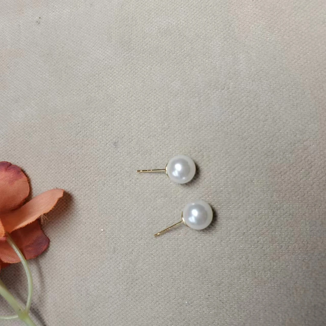 非金属仿珍珠耳饰 【赵小姐】麦E28原创贝珠耳饰