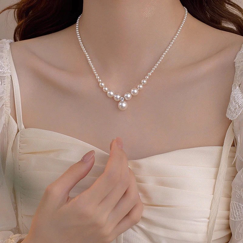 合金项链 珠珠 女轻奢小众设计高级感锁骨简约2025新款