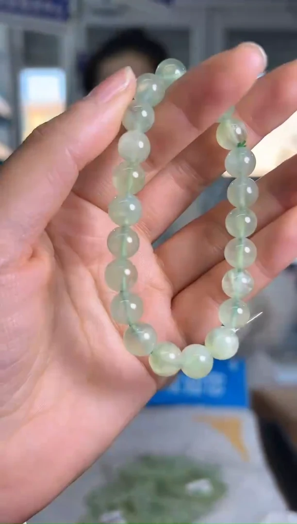 【闪购商品】葡萄石手串未镶嵌CC849葡萄石手链8+
