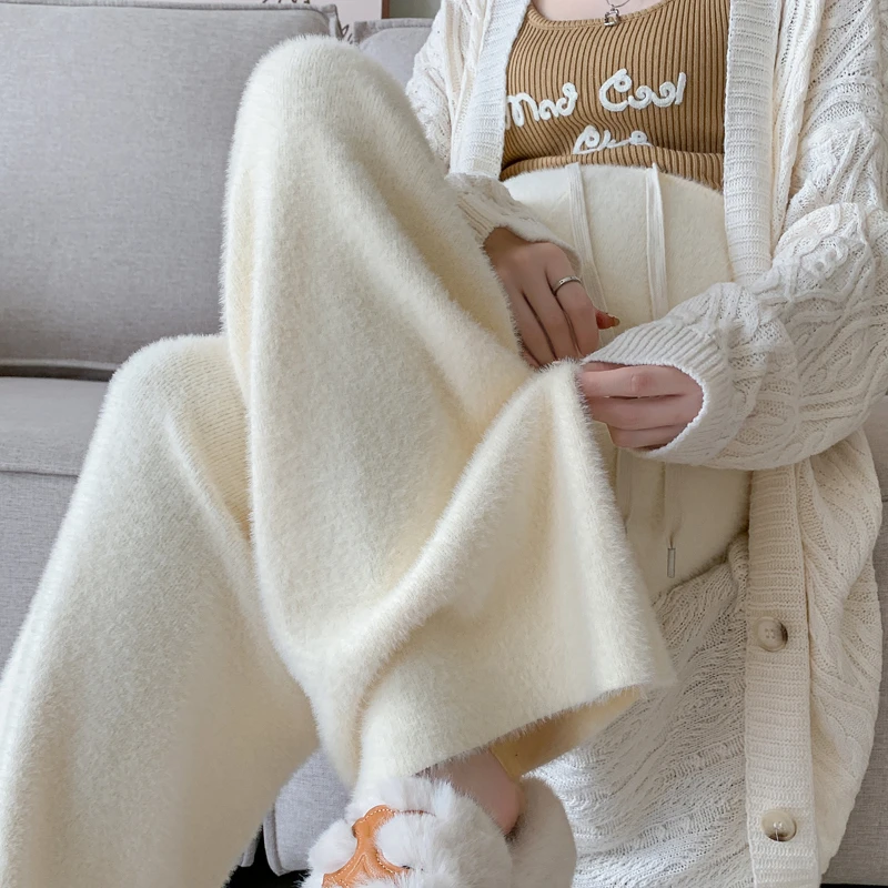 孕妇裤子春秋款外穿2024新款洋气抽绳显瘦休闲阔腿裤拖地裤秋冬装