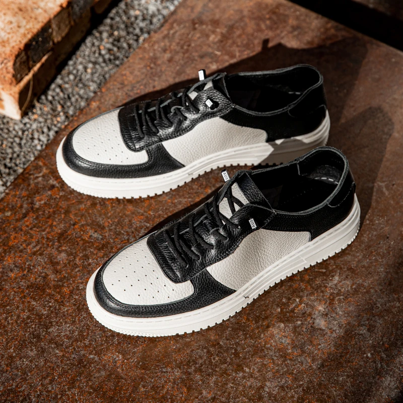 空军aj一号男鞋秋季款厚底真皮小白鞋男士黑白熊猫运动休闲板鞋潮