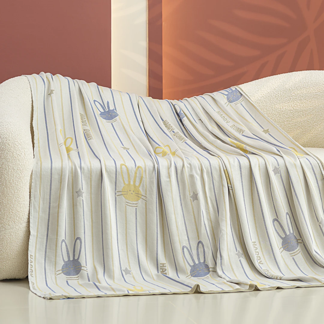 【清凉一夏】竹纤维凉感毯150x200cm-星星小兔