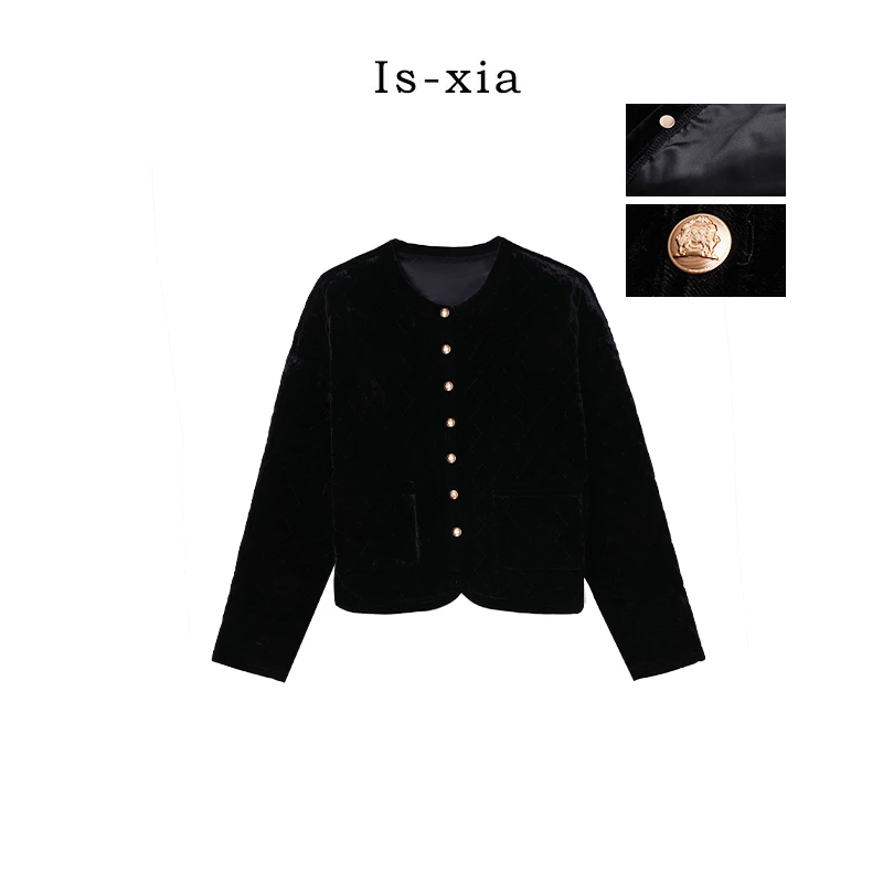 【金扣菱格】秋冬保暖时髦金口百搭显瘦复古外套时尚气质休闲设计