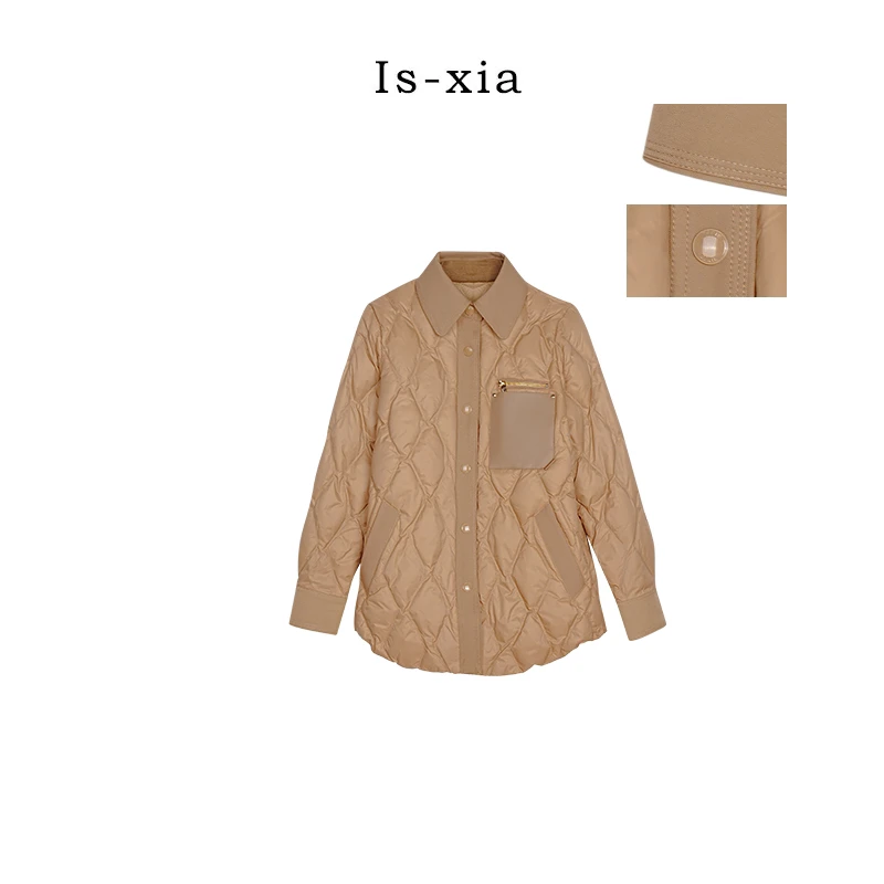 【远方来信】90白鹅小羊皮重工品质羽绒服轻奢时尚休闲百搭秋冬简