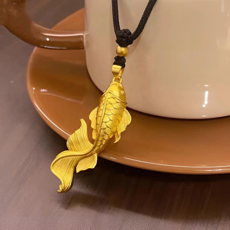 合金吊坠 海棠锦鲤 时尚轻奢 气质百搭精美挂坠