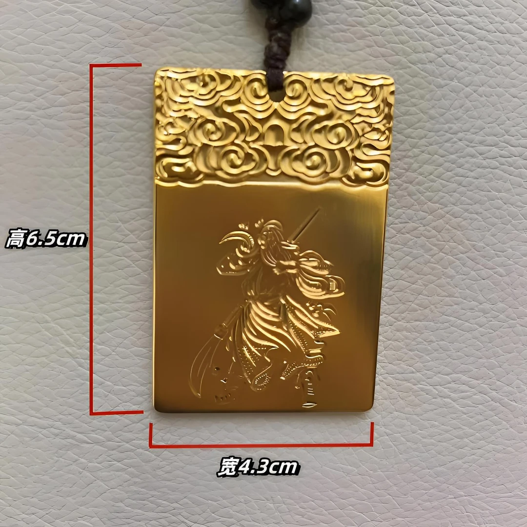 合金吊坠 精工大关公 男款时尚挂坠 男士素款光面项坠