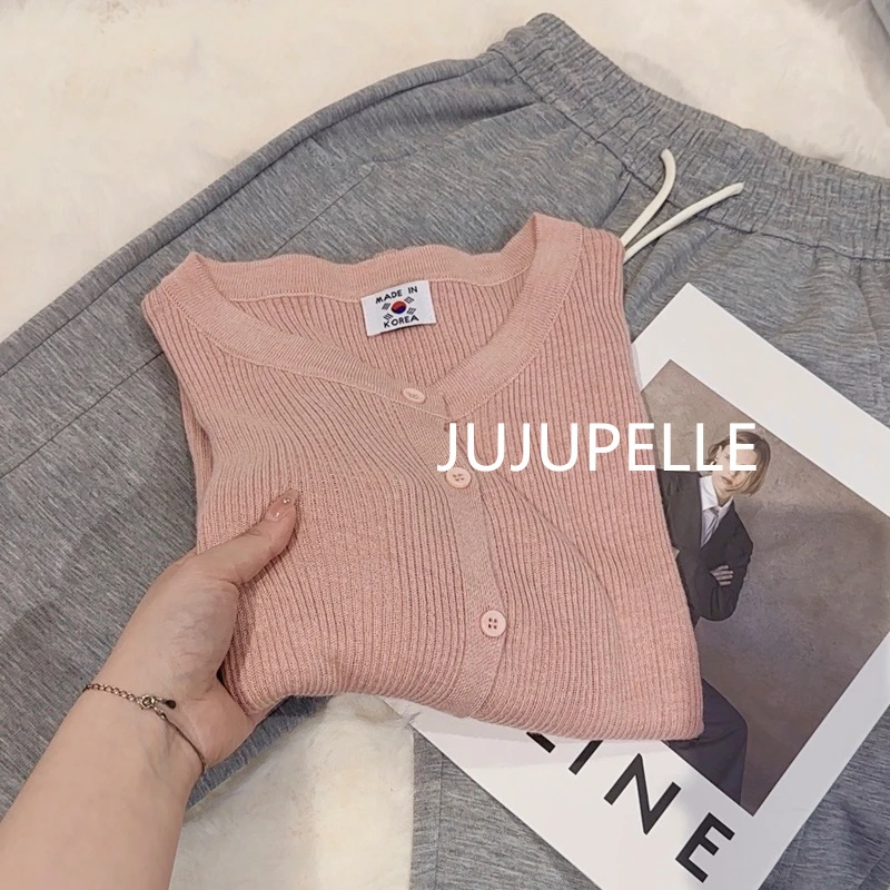 2024早秋新款百搭针织开衫上衣打底衫女宽松显瘦毛衣秋装外搭时尚