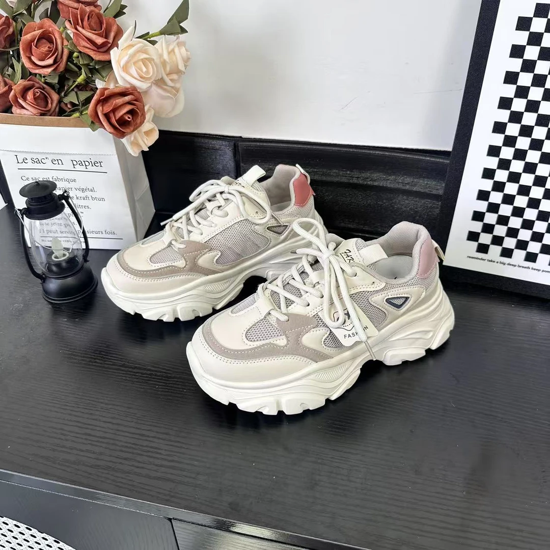 秋冬新款休闲时尚女鞋百搭潮流运动舒适老爹鞋冷粘工艺2532