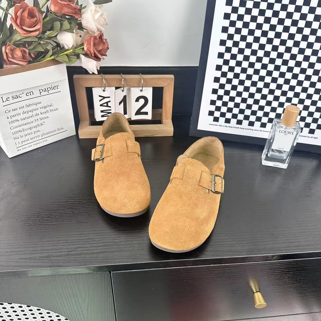 新款舒适时尚休闲女鞋勃肯鞋复古潮流平底鞋冷粘工艺116