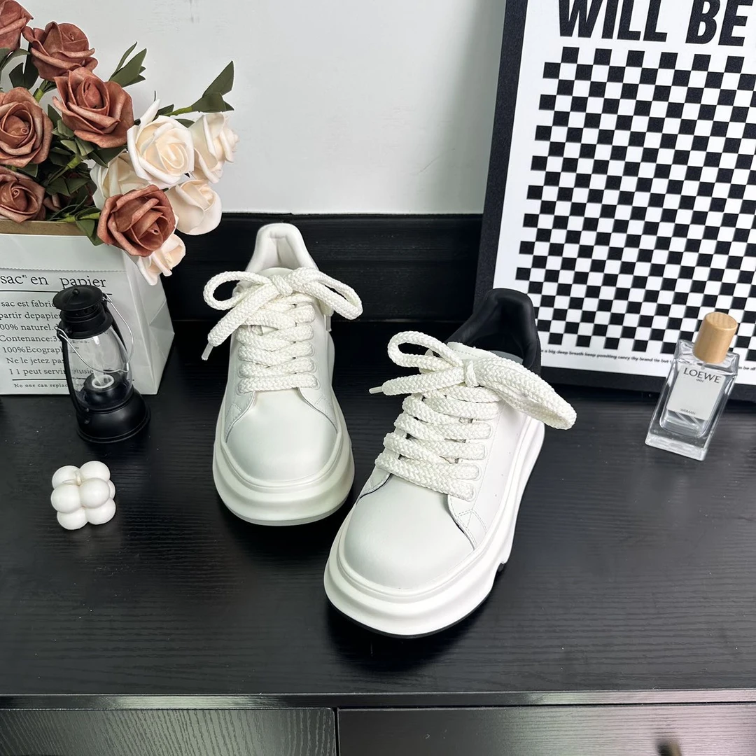 秋冬新款时尚休闲女鞋经典百搭小白鞋厚底舒适潮鞋冷粘工艺A10