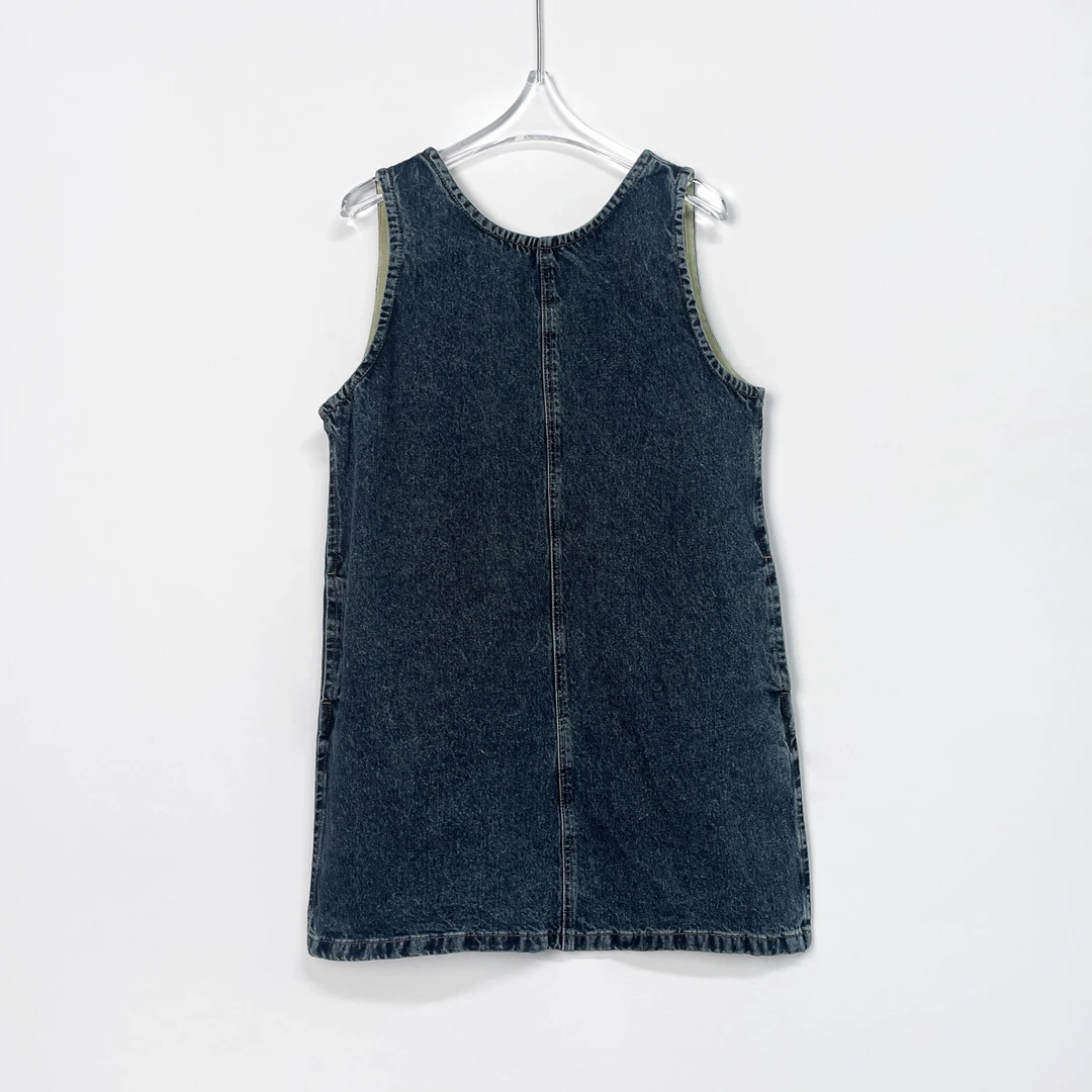 Q XIAOP STUDIO 休闲减龄牛仔背心裙直筒裙 WNQ-019
