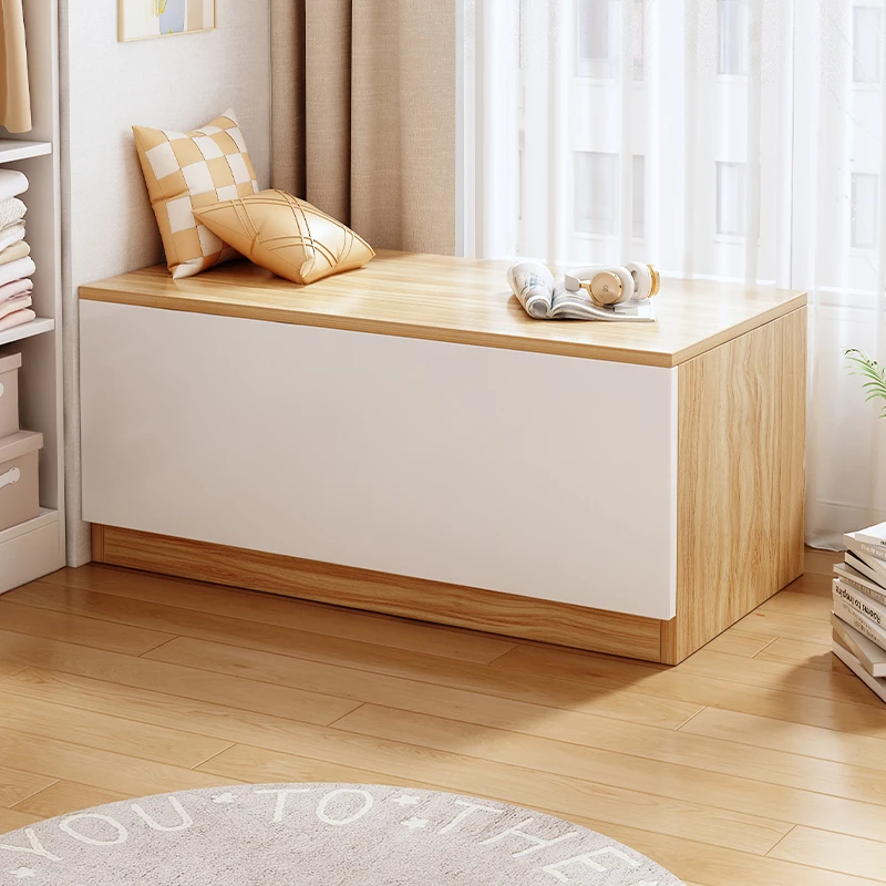 实木飘窗收纳储物柜上翻门榻榻米炕柜窗边空间利用置物柜地柜定制