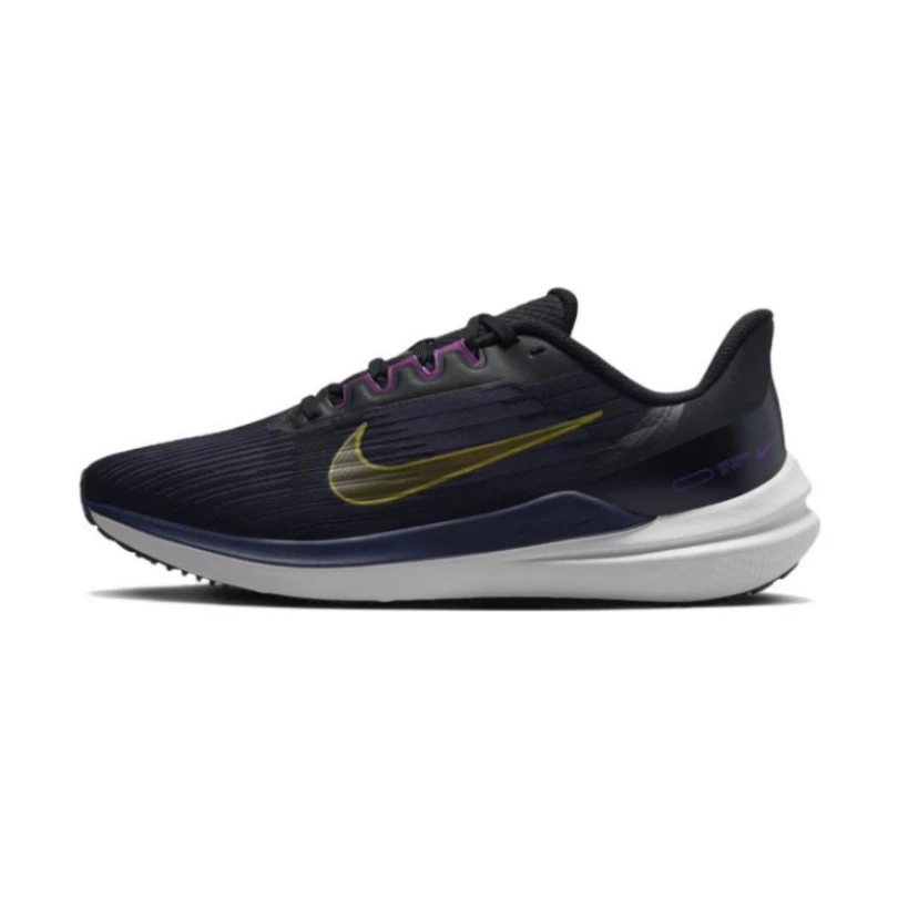 Nike Zoom Winflo9 防滑耐磨透气轻便低帮跑步鞋黑蓝金DD6203-007