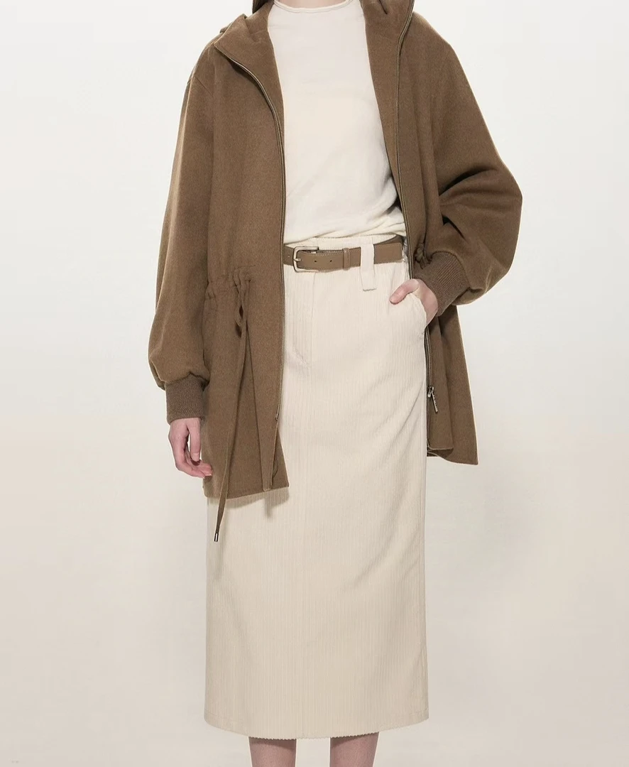 韩版简约气质纯色收腰抽绳短外套百搭休闲款