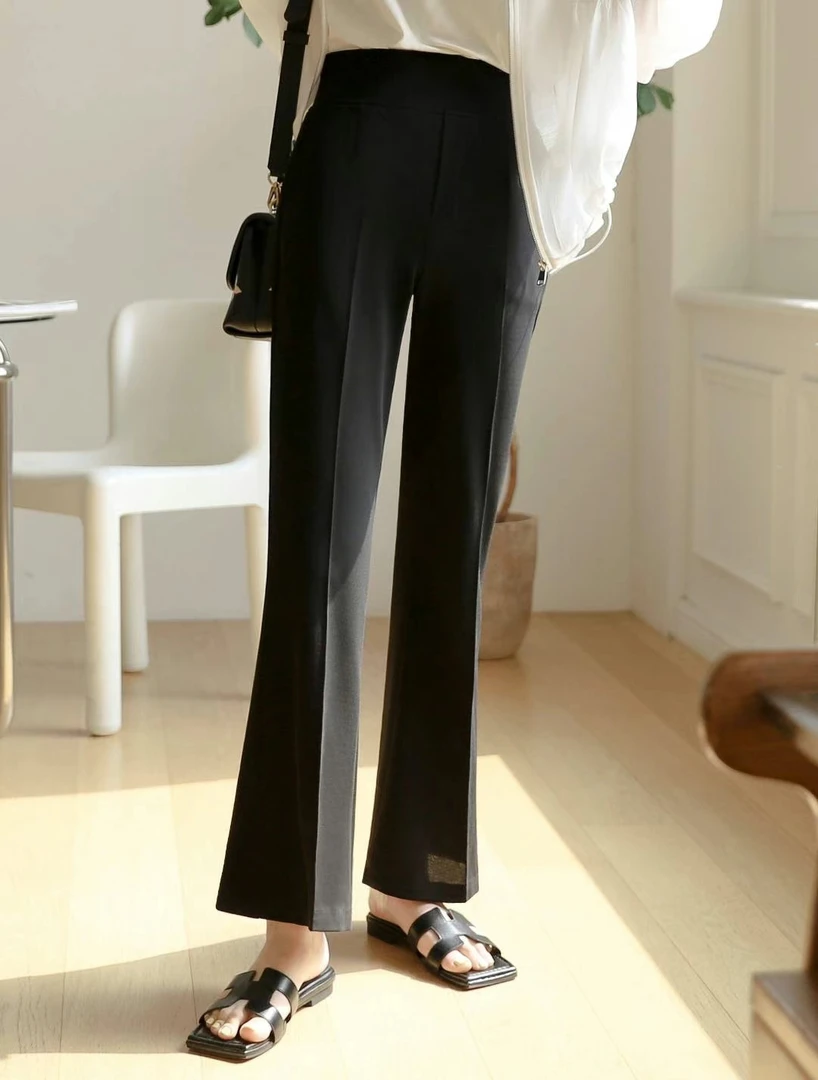 4048微喇春夏款薄款裤子显瘦大弹力裤子