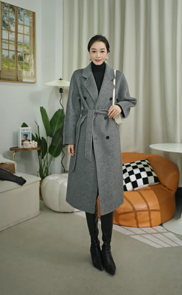 2024爆款新款801长款羊驼毛大衣秋冬高级感休闲通勤轻奢高贵女装