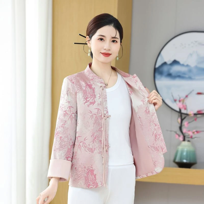 新中式国风洋气外套女2024新款春秋民族风复古盘扣中国风上衣