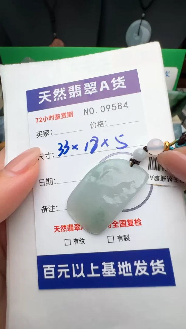 【闪购商品】翡翠颈饰未镶嵌挂件9584