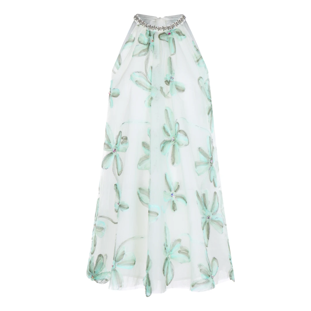 WARDROBES BY CHEN时尚高腰气质碎花显瘦连衣裙CHEN23SS0628