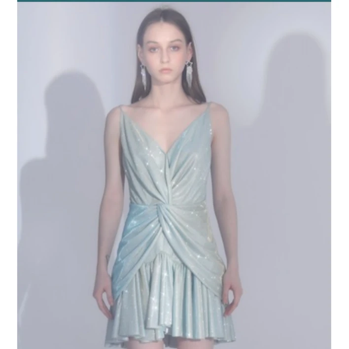 WARDROBES BY CHEN烫钻优雅名媛宴会连衣裙轻奢气质LD20S0428