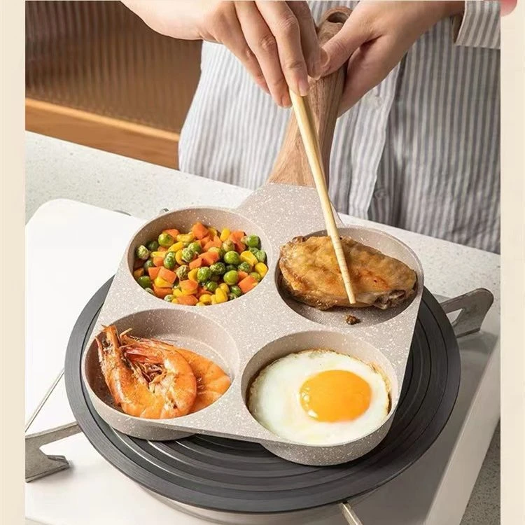 煎鸡蛋汉堡多用不沾平底煎锅早餐蛋堡煎饼锅模具四孔煎蛋烹饪神器