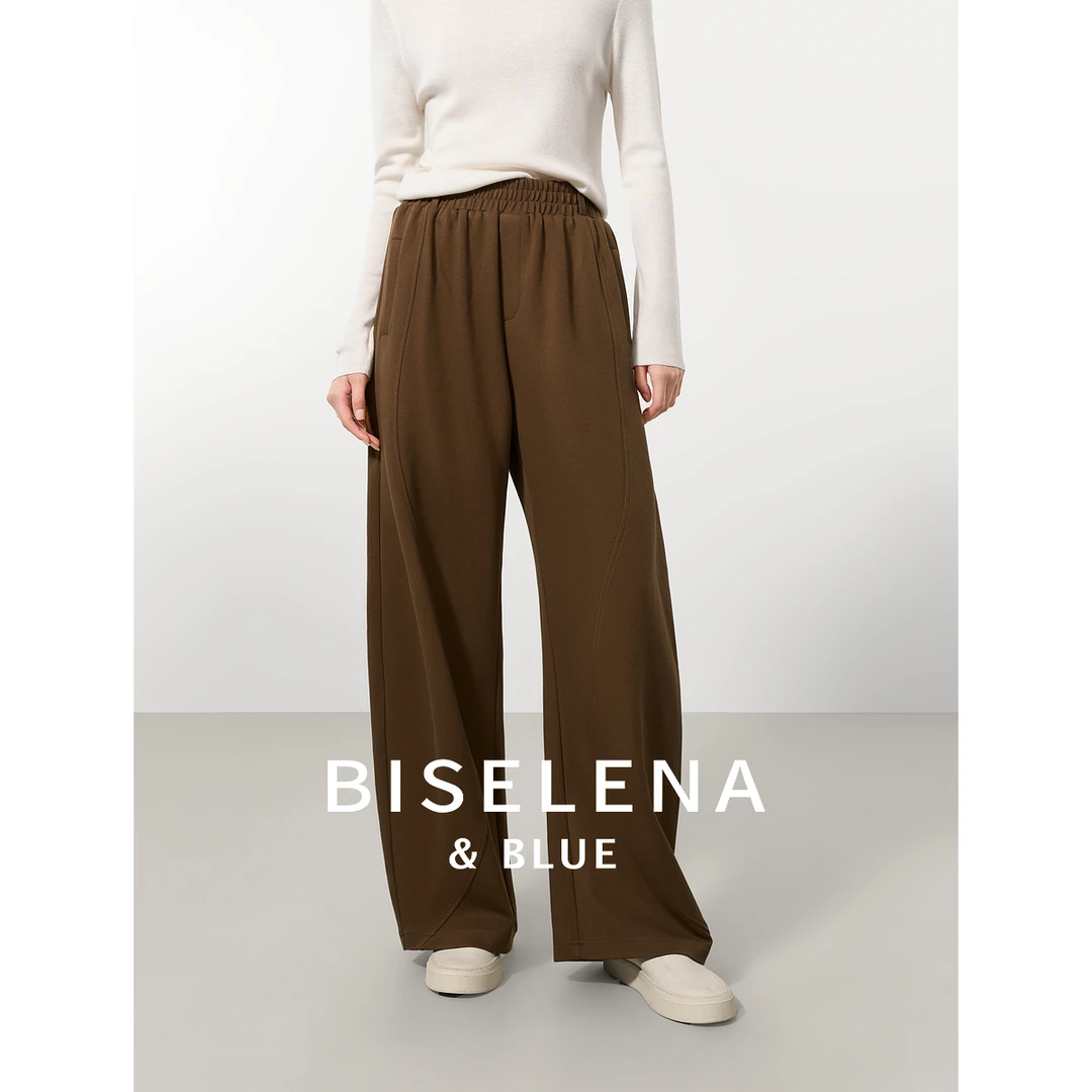 8202贝茜妮|“简约Row风”复古显瘦阔腿裤女新款休闲裤子