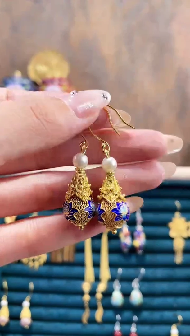 【闪购商品】非遗绝技 花丝镶嵌耳环