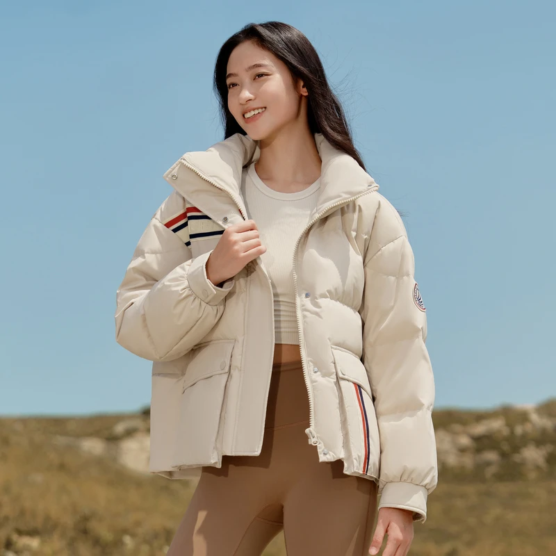 中国好羽绒【】2023秋冬季轻暖感运动保暖加厚潮流羽绒服外套女士