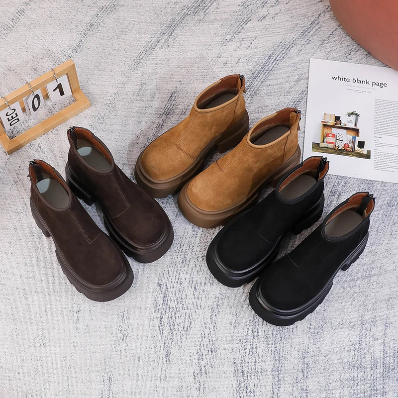 2552厚底7CM马丁靴女冬季欧货潮流潮流休闲时尚鞋潮鞋冬季休闲鞋