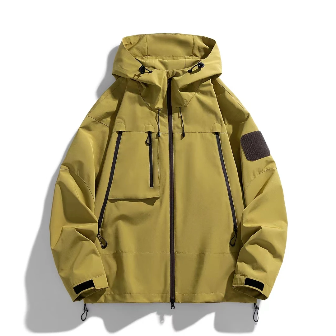 J91男女同款夹克XH2023秋季新款撞色运动休闲拼接连帽夹克七型