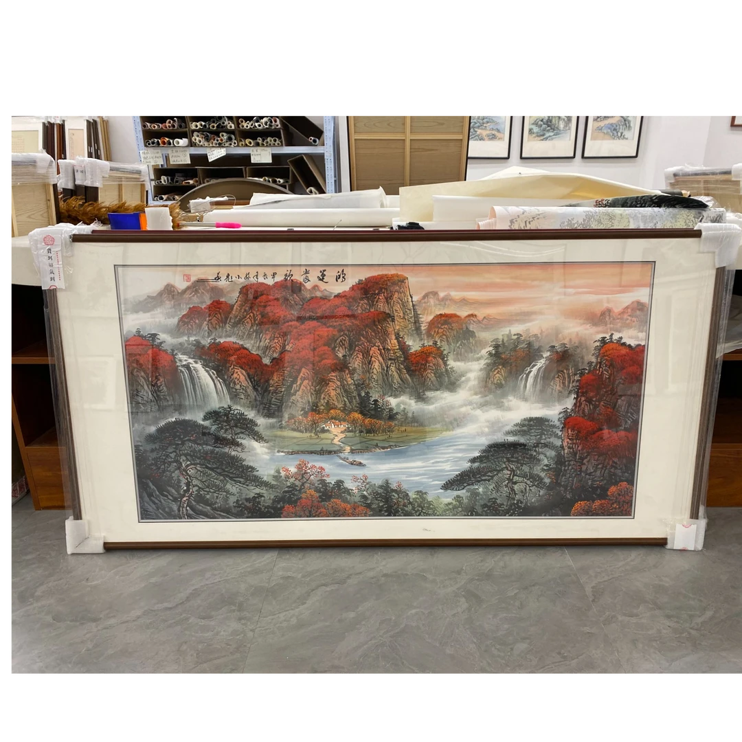 手绘【北棠书画院】国画山水画客厅办公室挂画