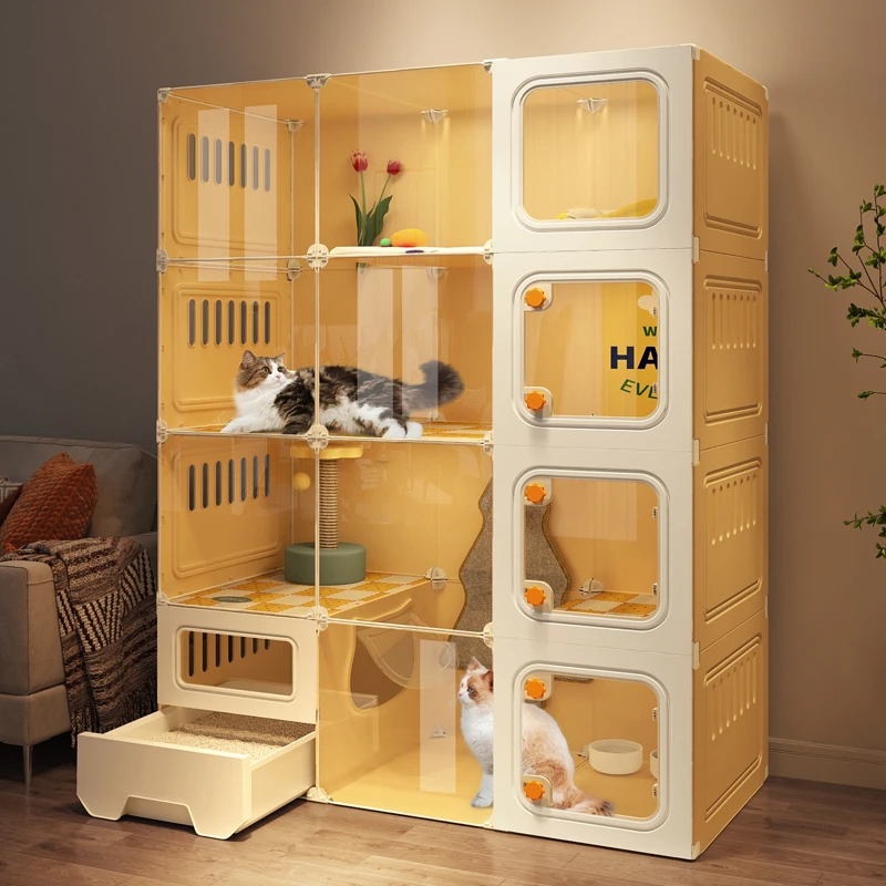 猫别墅家用室内超大自由空间猫窝猫厕所一体猫屋猫柜养猫专用笼子