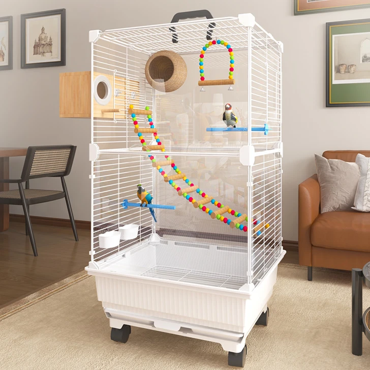 鸟笼子家用大号虎皮玄凤鹦鹉豪华别墅防溅新型小画眉杜丹八哥专用