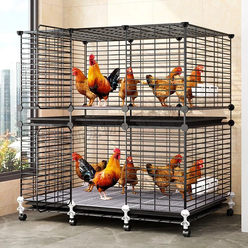 鸡笼子多层三层大号超大号家用铁笼鸡舍养殖笼家禽鹅鸭鸡窝清粪