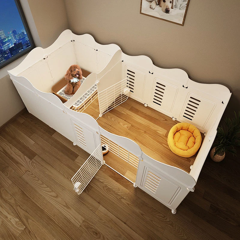 宠物围栏一室一卫狗狗室内狗笼子中小型犬泰迪比熊隔离门护栏栅栏
