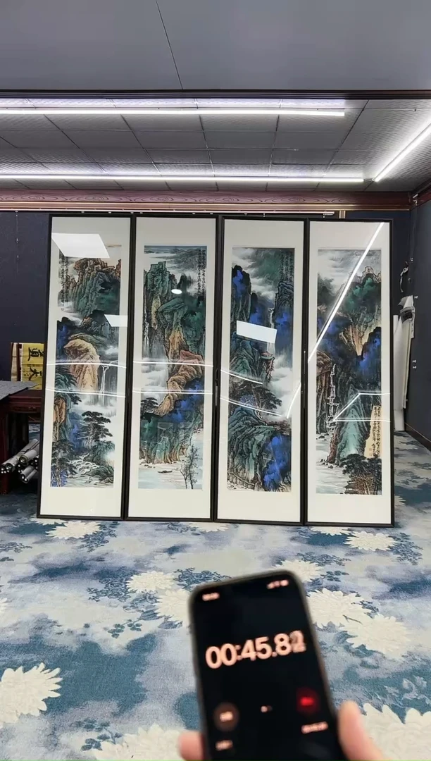 【闪购商品】绘画闫辉-四条屏-不带框