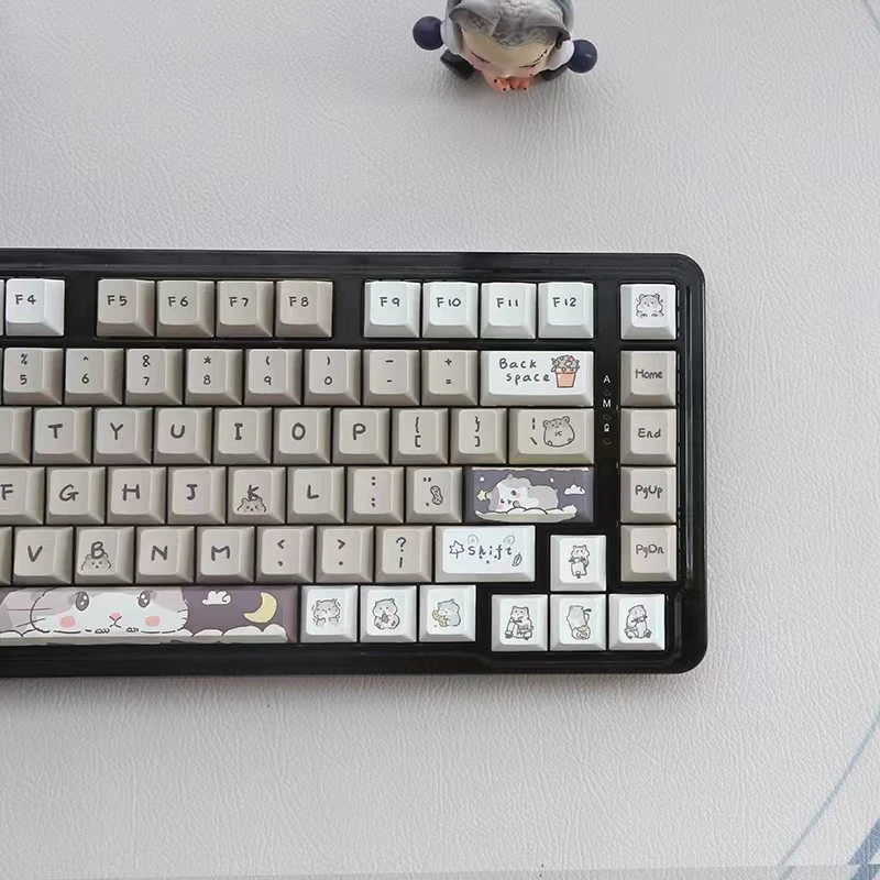 鼠鼠键帽XDA/原厂高度鼠鼠来咯PBT热升华131键适配66 68 84 87 98