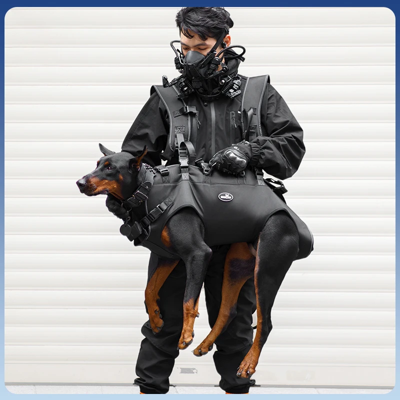 狗狗背包中大型犬宠物外出狗包金毛外带大狗便携横背骑行背狗神器